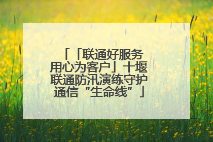 「联通好服务 用心为客户」十堰联通防汛演练守护通信“生命线”