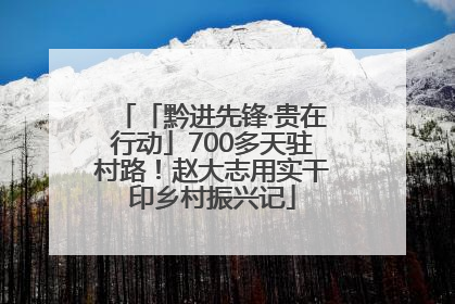 「黔进先锋·贵在行动」700多天驻村路！赵大志用实干印乡村振兴记