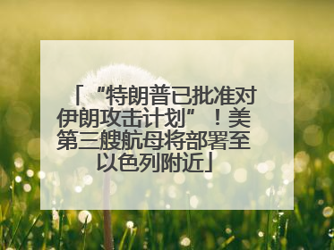 “特朗普已批准对伊朗攻击计划”！美第三艘航母将部署至以色列附近