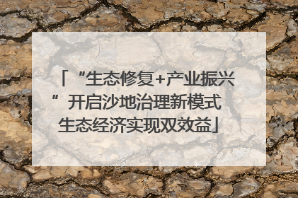 “生态修复+产业振兴”开启沙地治理新模式 生态经济实现双效益
