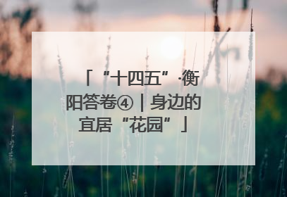 “十四五”·衡阳答卷④｜身边的宜居“花园”