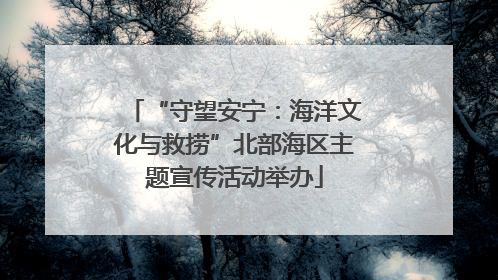 “守望安宁：海洋文化与救捞”北部海区主题宣传活动举办