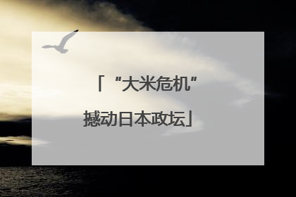 “大米危机”撼动日本政坛