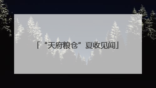 “天府粮仓”夏收见闻