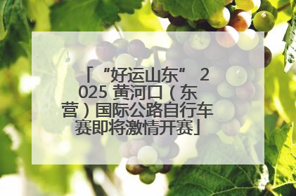 “好运山东” 2025 黄河口（东营）国际公路自行车赛即将激情开赛