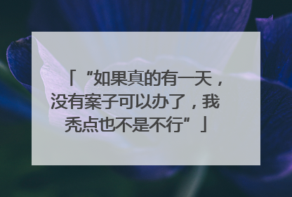 “如果真的有一天，没有案子可以办了，我秃点也不是不行”