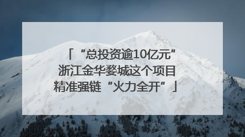 “总投资逾10亿元” 浙江金华婺城这个项目精准强链“火力全开”