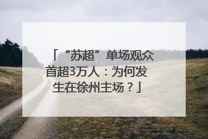 “苏超”单场观众首超3万人：为何发生在徐州主场？