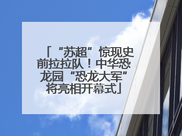 “苏超”惊现史前拉拉队！中华恐龙园“恐龙大军”将亮相开幕式