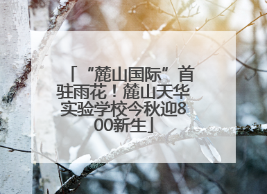 “麓山国际”首驻雨花！麓山天华实验学校今秋迎800新生