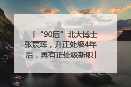 “90后”北大博士张宸珲，升正处级4年后，再有正处级新职