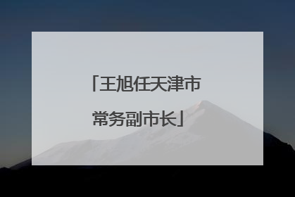 王旭任天津市常务副市长