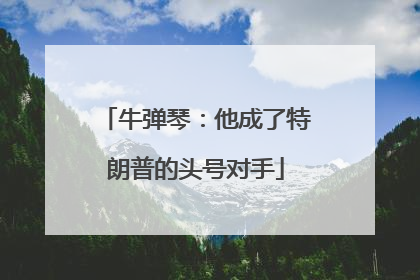 牛弹琴：他成了特朗普的头号对手