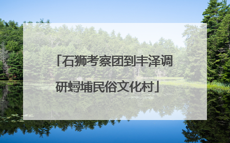 石狮考察团到丰泽调研蟳埔民俗文化村