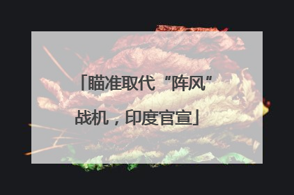 瞄准取代“阵风”战机，印度官宣