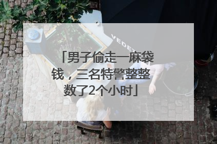 男子偷走一麻袋钱，三名特警整整数了2个小时