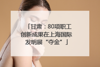 甘肃：80项职工创新成果在上海国际发明展“夺金”