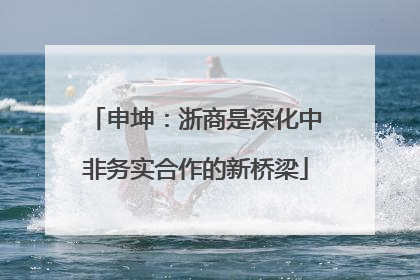 申坤：浙商是深化中非务实合作的新桥梁
