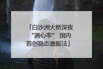 白沙洲大桥深夜“测心率” 国内首创稳态激振法