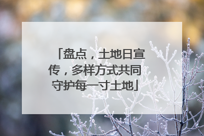 盘点，土地日宣传，多样方式共同守护每一寸土地