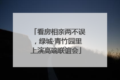 看房相亲两不误，绿城·青竹园里上演高端联谊会
