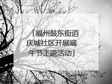 福州鼓东街道庆城社区开展端午节主题活动