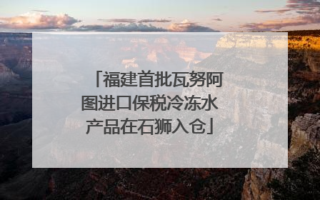 福建首批瓦努阿图进口保税冷冻水产品在石狮入仓