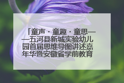 童声・童趣・童思——五河县新城实验幼儿园首届思维导图讲述嘉年华暨安徽省学前教育教研基地园项目阶段性成果展示活动