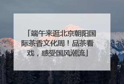 端午来逛北京朝阳国际茶香文化周！品茶看戏，感受国风潮流