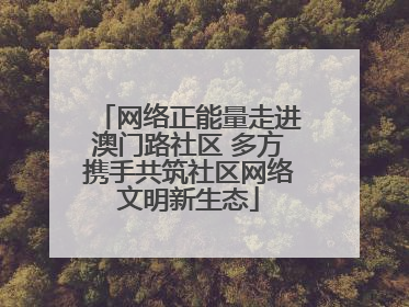 网络正能量走进澳门路社区 多方携手共筑社区网络文明新生态