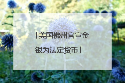 美国佛州官宣金银为法定货币