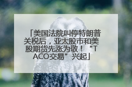 美国法院叫停特朗普关税后，亚太股市和美股期货先涨为敬！“TACO交易”兴起