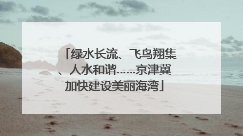 绿水长流、飞鸟翔集、人水和谐……京津冀加快建设美丽海湾