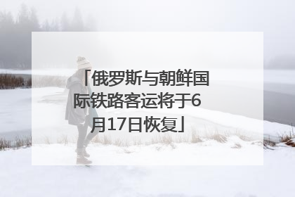 俄罗斯与朝鲜国际铁路客运将于6月17日恢复