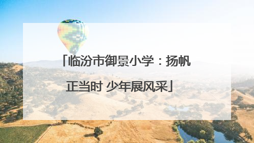 临汾市御景小学：扬帆正当时 少年展风采