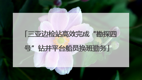 三亚边检站高效完成“勘探四号”钻井平台船员换班勤务