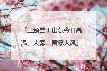 三预警！山东今日高温、大雾、雷暴大风