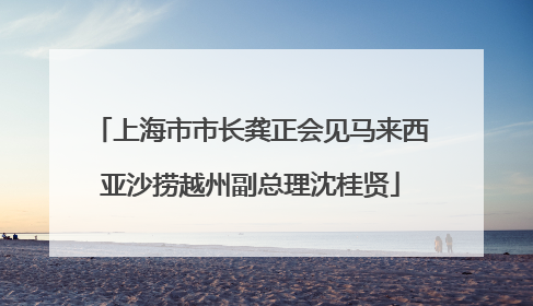 上海市市长龚正会见马来西亚沙捞越州副总理沈桂贤