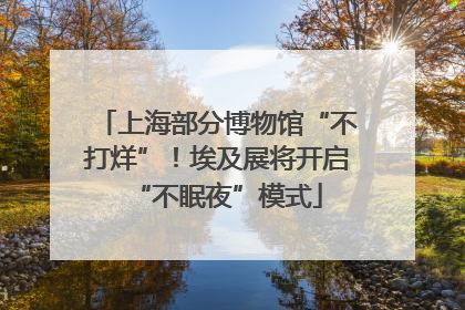上海部分博物馆“不打烊”！埃及展将开启“不眠夜”模式