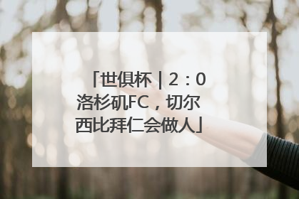 世俱杯｜2：0洛杉矶FC，切尔西比拜仁会做人