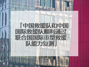 中国救援队和中国国际救援队顺利通过联合国国际重型救援队能力复测