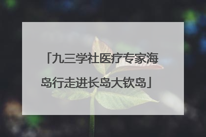 九三学社医疗专家海岛行走进长岛大钦岛