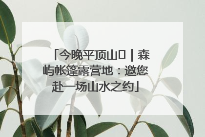 今晚平顶山⑫｜森屿帐篷露营地：邀您赴一场山水之约