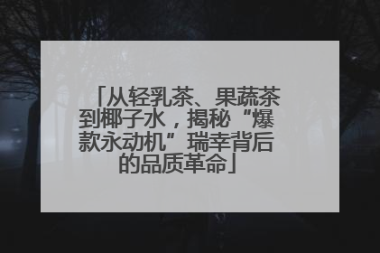 从轻乳茶、果蔬茶到椰子水，揭秘“爆款永动机”瑞幸背后的品质革命