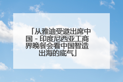 从雅迪受邀出席中国－印度尼西亚工商界晚餐会看中国智造出海的底气