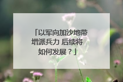 以军向加沙地带增派兵力 后续将如何发展？
