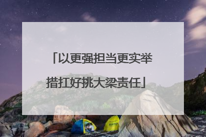 以更强担当更实举措扛好挑大梁责任