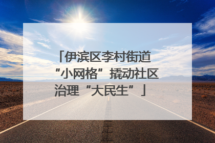 伊滨区李村街道 “小网格”撬动社区治理“大民生”
