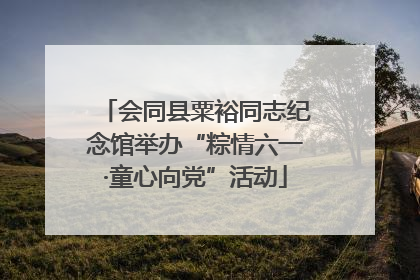 会同县粟裕同志纪念馆举办“粽情六一·童心向党”活动