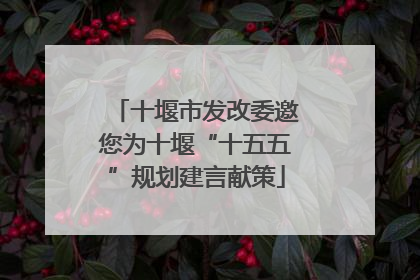 十堰市发改委邀您为十堰“十五五”规划建言献策